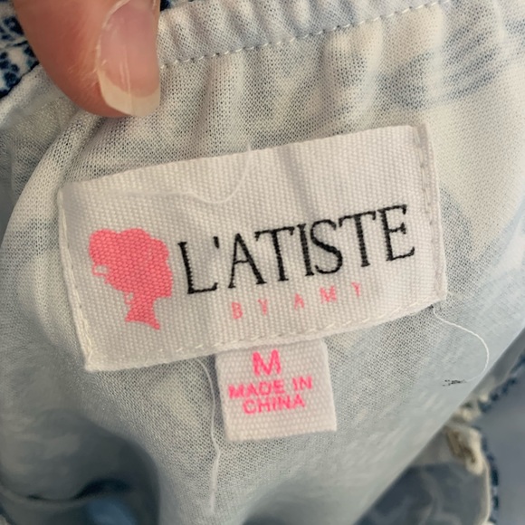 L’Atiste by Amy Blue paisley bodycon stretchy dress size M medium - Picture 3 of 3